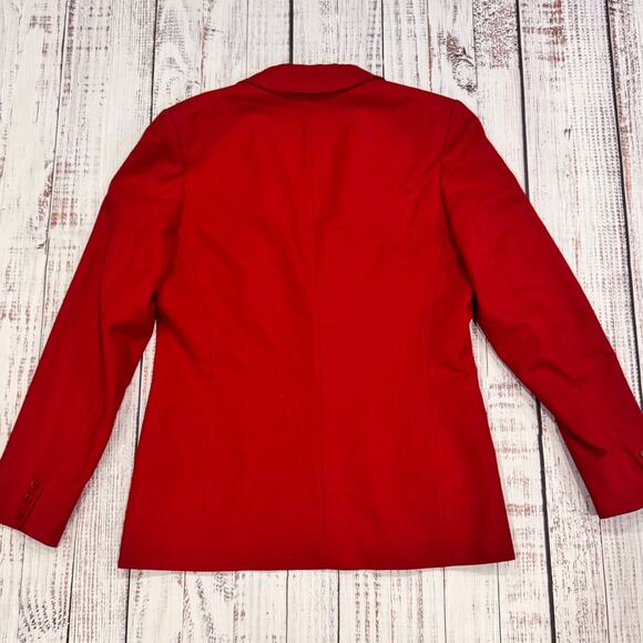 Pendleton Women’s 12 Tall Red Virgin Wool Blazer Made in USA Vintage Lined - Picture 2 of 10